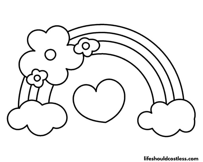 Rainbow Coloring Pages (free PDF prints) - Life Should Cost Less