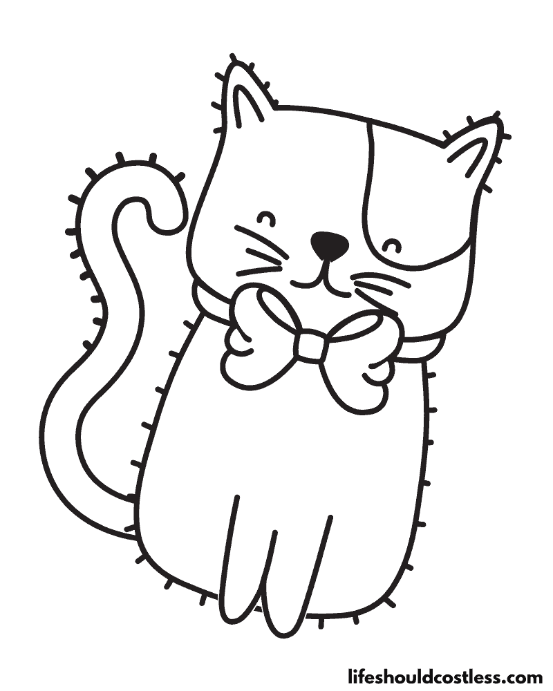 Coloring Page Cat Example