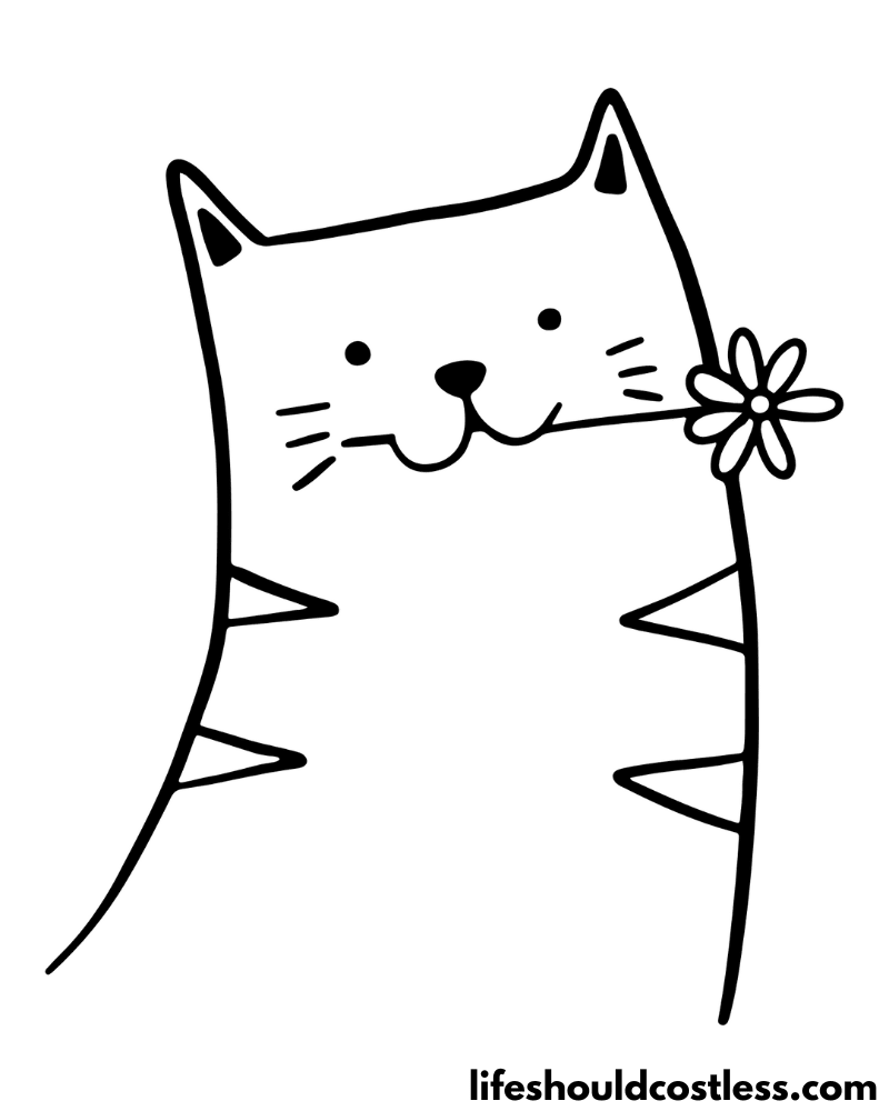 Coloring Page For Cat Example