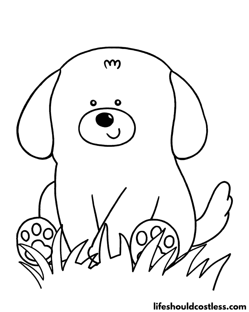 Coloring Page For Dog Example