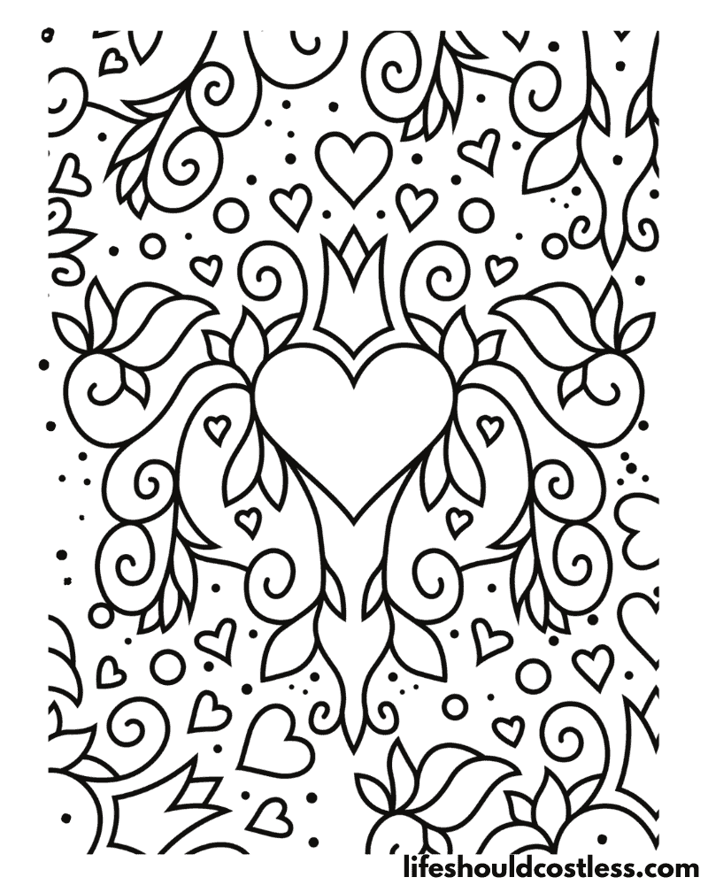 Coloring Page Love Example