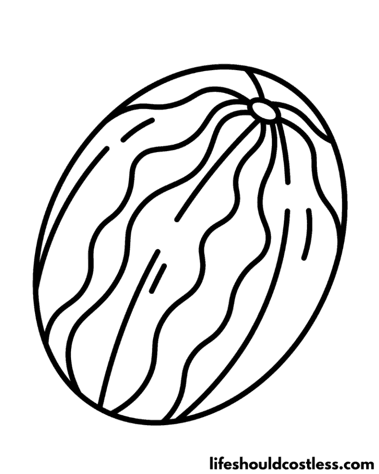 Watermelon Coloring Pages (free PDF prints) Life Should Cost Less