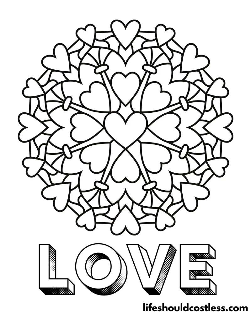 Coloring Pages For Love Example