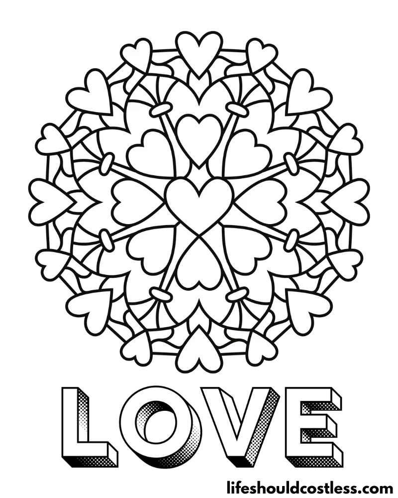 Love Coloring Pages for Adults