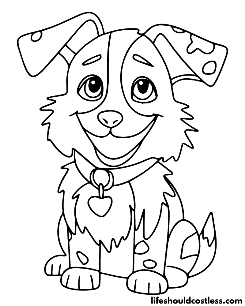 Coloring Pages Of A Dog Example