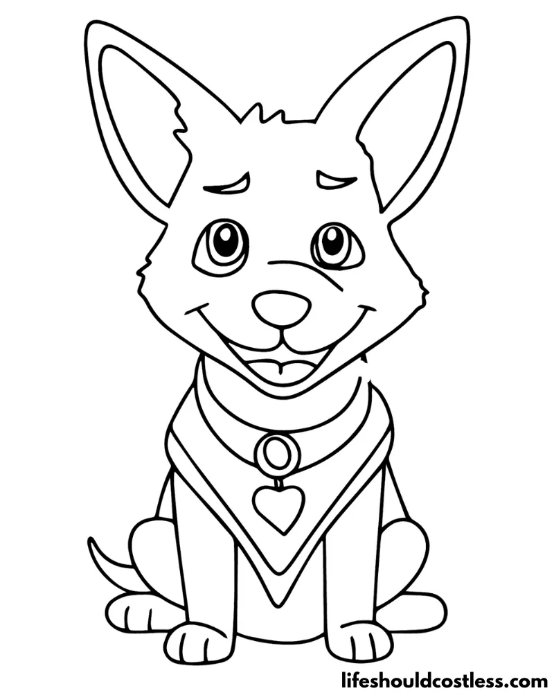 Coloring Pages Of Dog Example