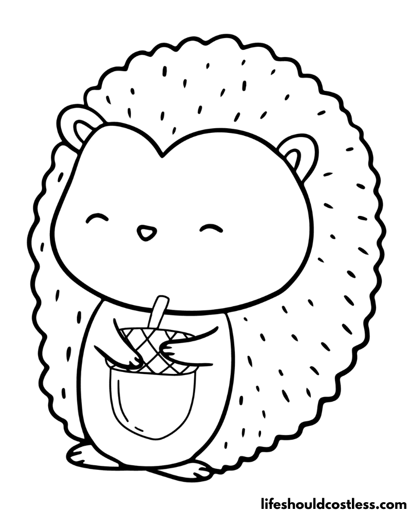 Coloring Pages Of Hedgehogs Example