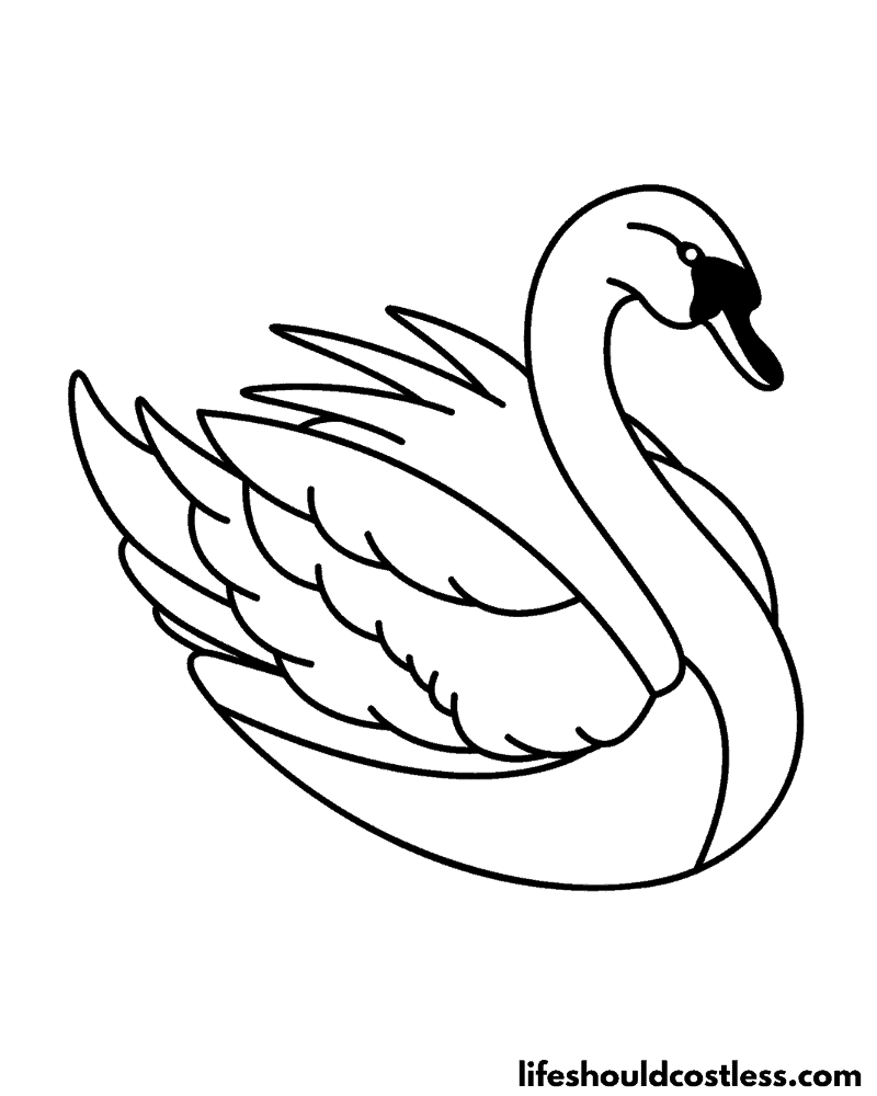 Swan Coloring Pages (free printable PDF templates) - Life Should Cost Less