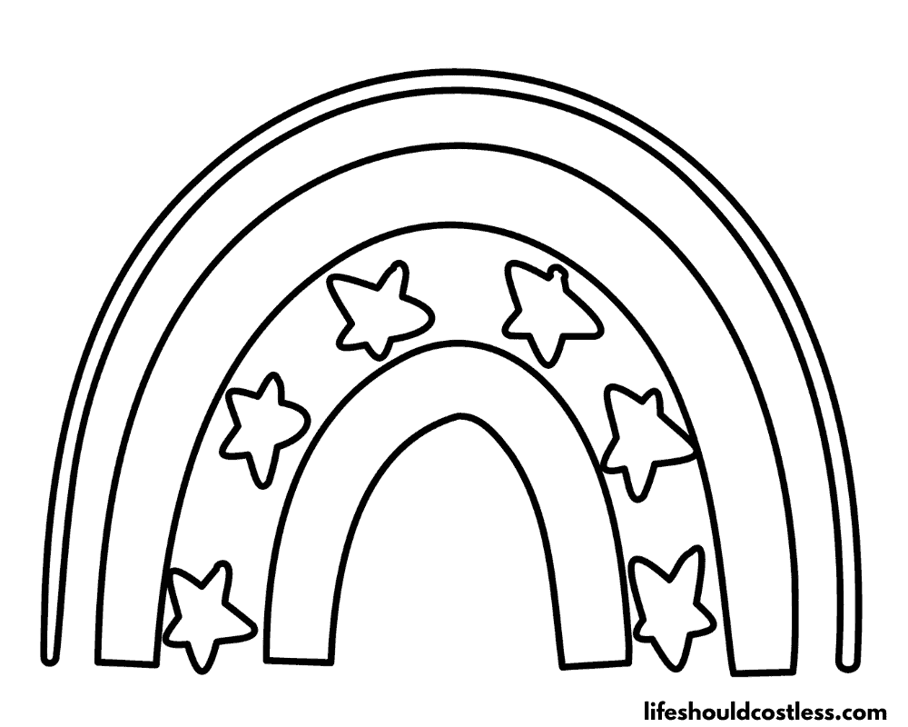 Colouring Pages Of Rainbow Example