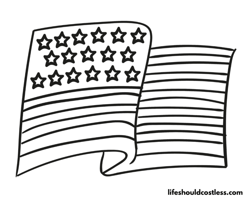 American Flag Coloring Pages (free printable PDF templates) - Life ...