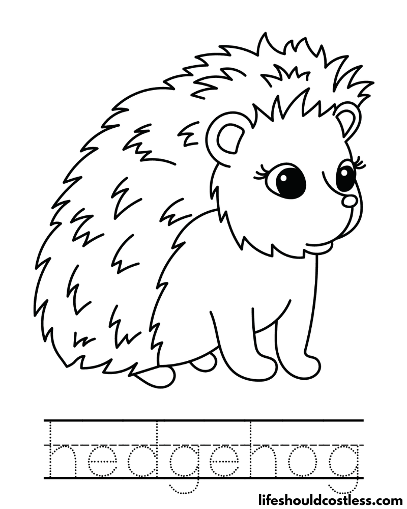 H Is For Hedgehog Worksheet Example