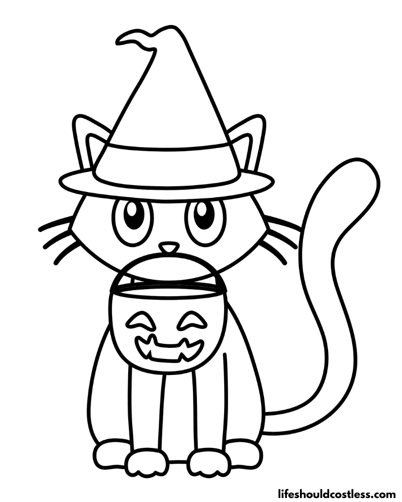 Página de colorir halloween gato  Pumpkin coloring pages, Free halloween  coloring pages, Halloween coloring sheets