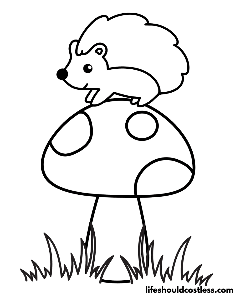 Hedgehog Colouring Pages Example