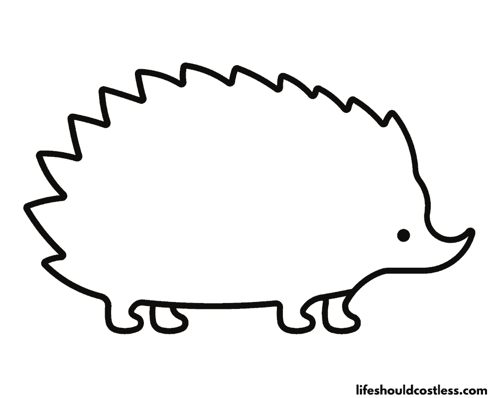 Hedgehog Outline Example