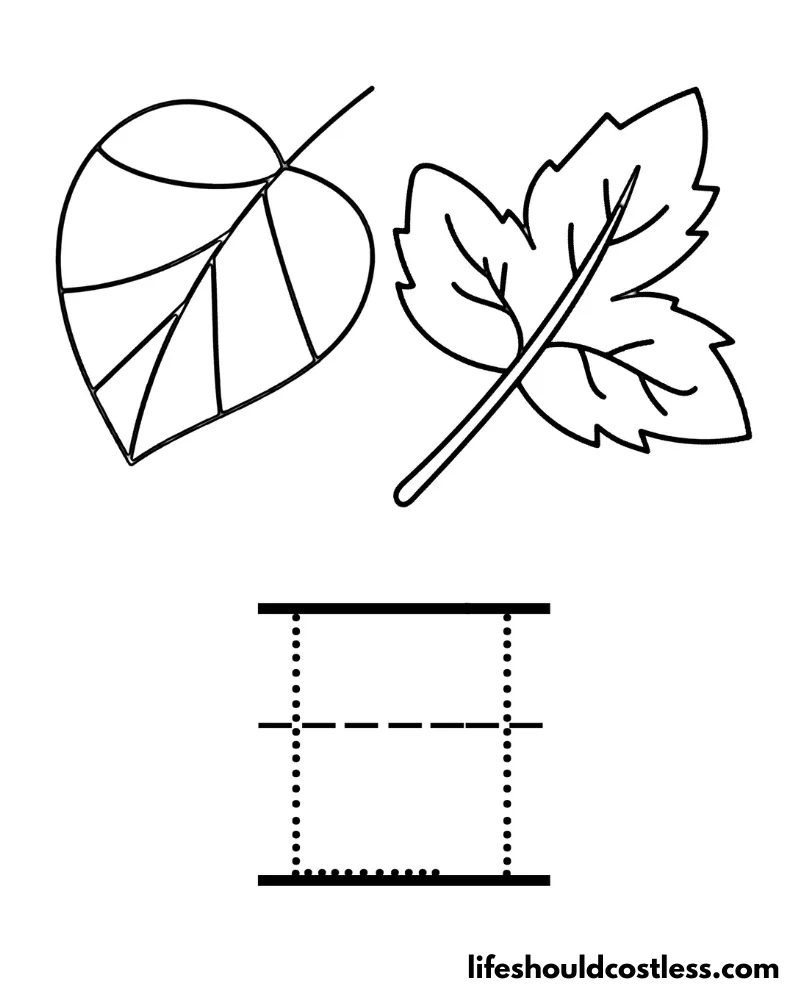 L is for leaf coloring page example