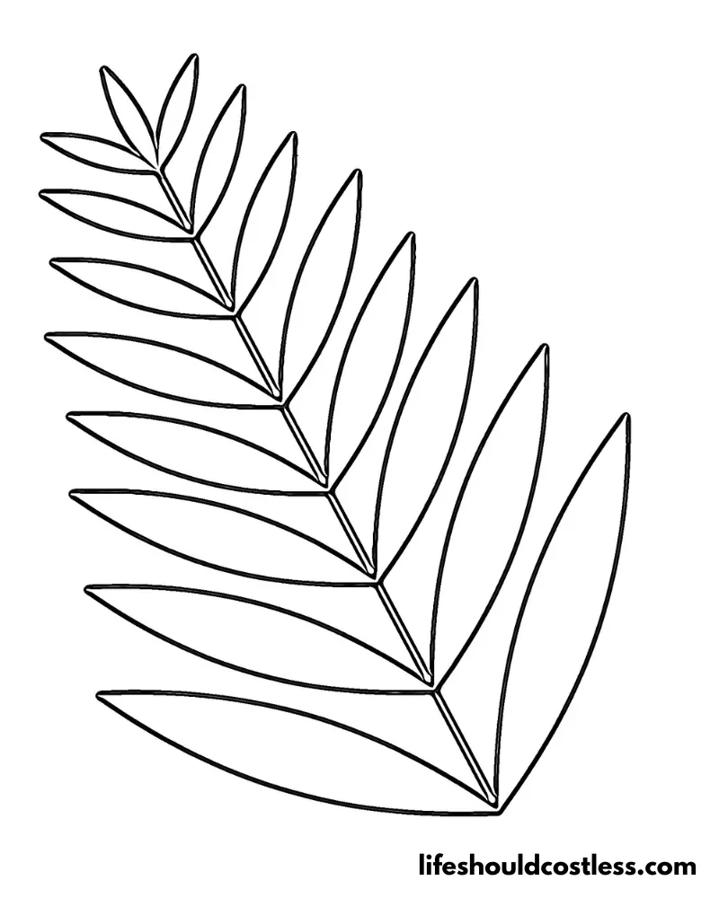 Leaves colouring pages example