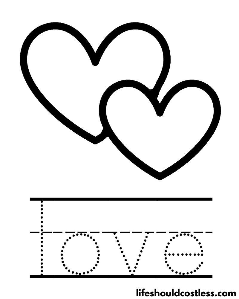 Letter L Is For Love Worksheet Example
