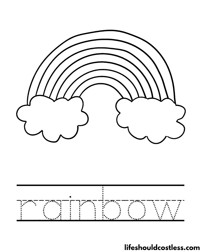 Letter R Is For Rainbow Worksheet Example