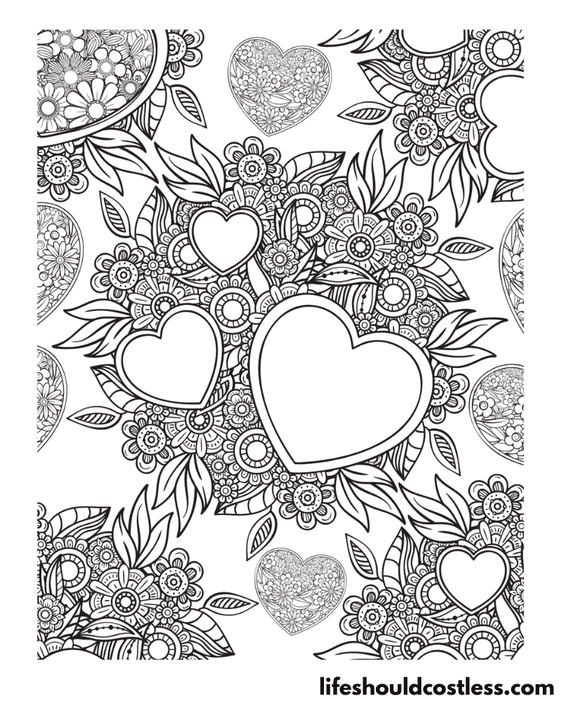 Love Colouring Page Example