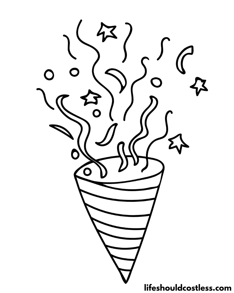 New Years Coloring Pages Example