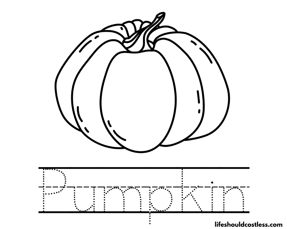 Letter P is for pumpkin printable example