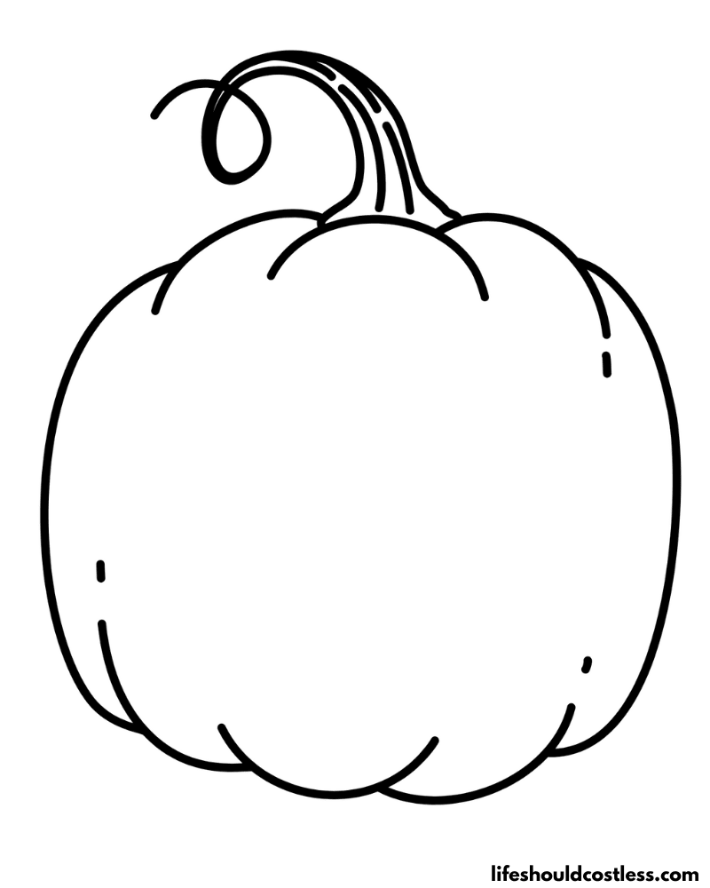 Plain Pumpkin Coloring Pages Example