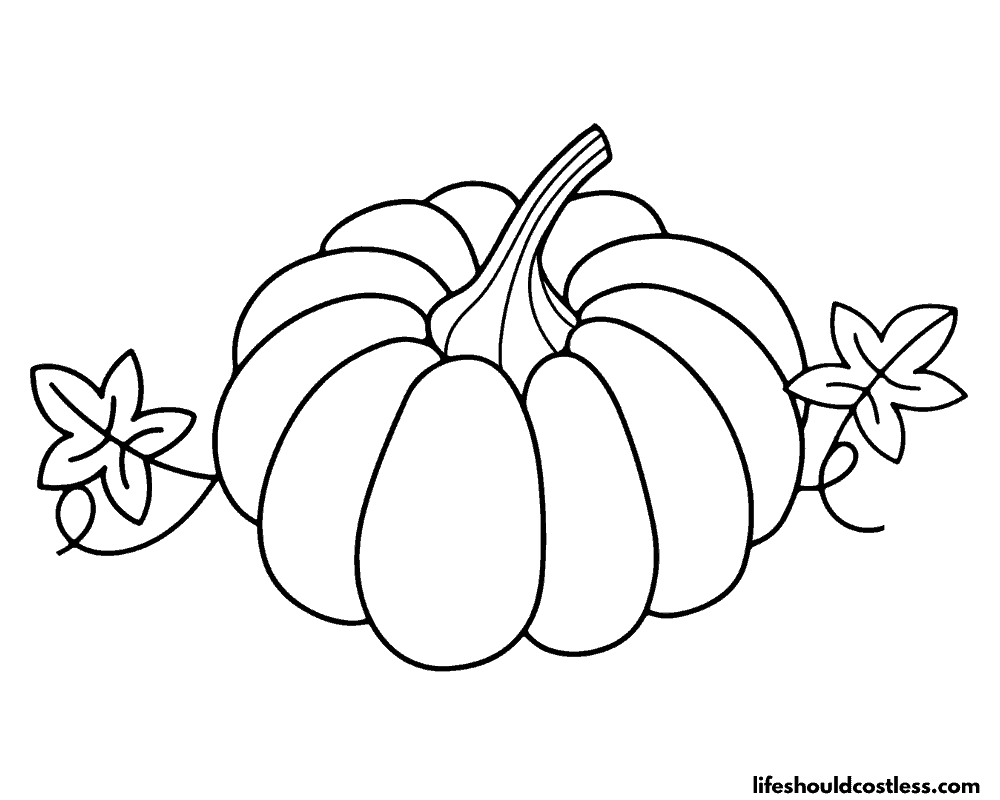 Plain Pumpkin Coloring Sheet Example