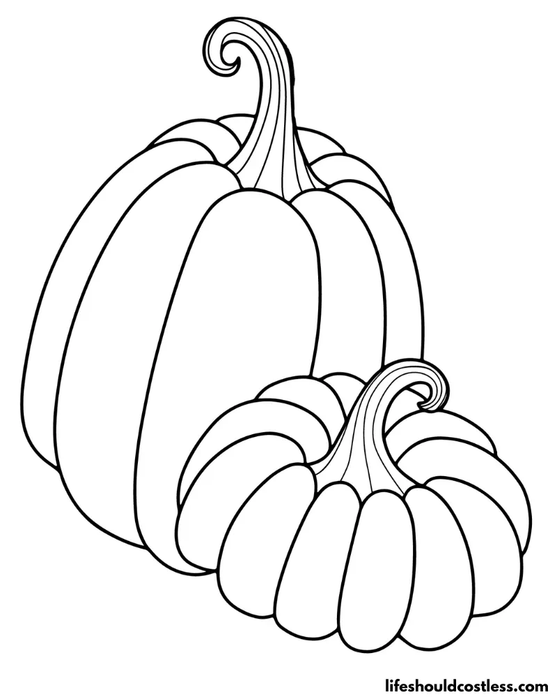 Plain Pumpkins Coloring Sheet Example