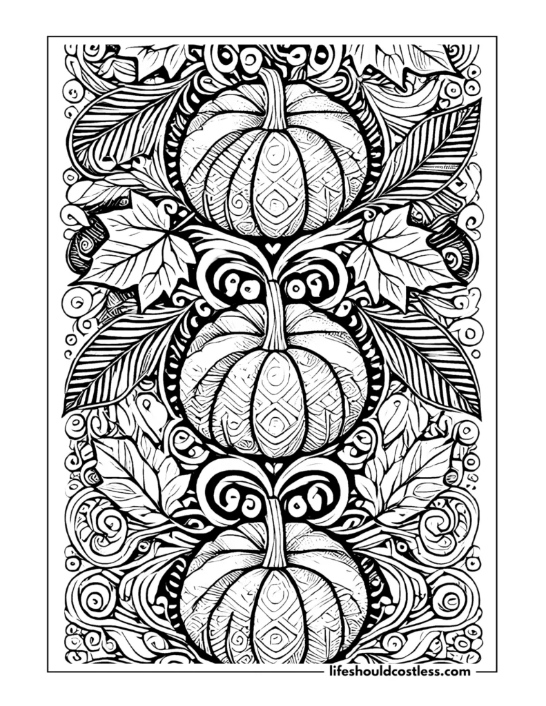 Pumpkin coloring pages printable