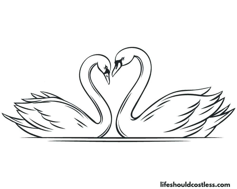 Swans coloring page example
