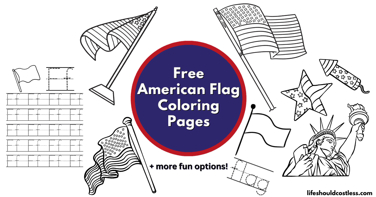 American Flag Coloring Pages (free printable PDF templates) - Life ...