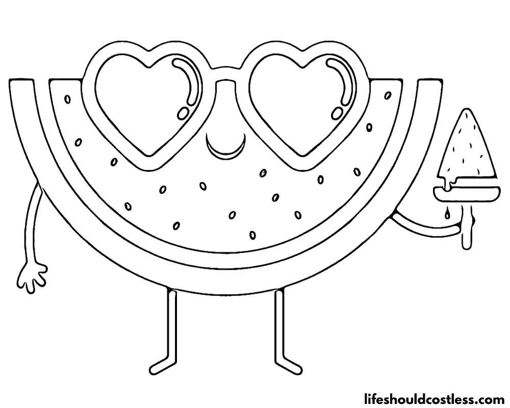 Watermelon For Coloring Example