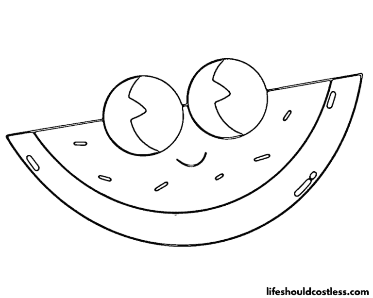 Watermelon Coloring Pages (free printable PDF templates) - Life Should ...