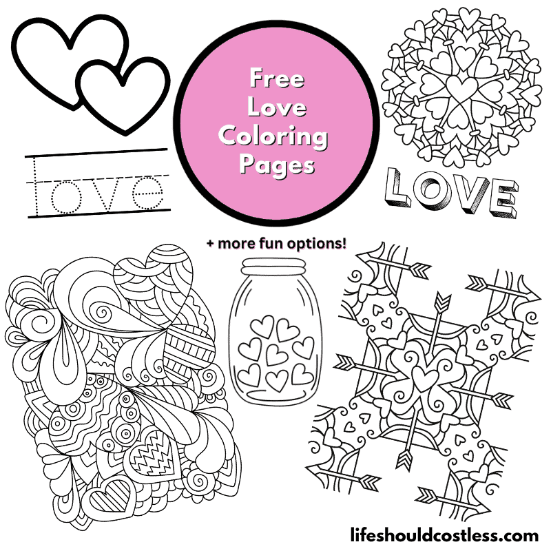 Free Printable Love Coloring Pages for Kids and Adults