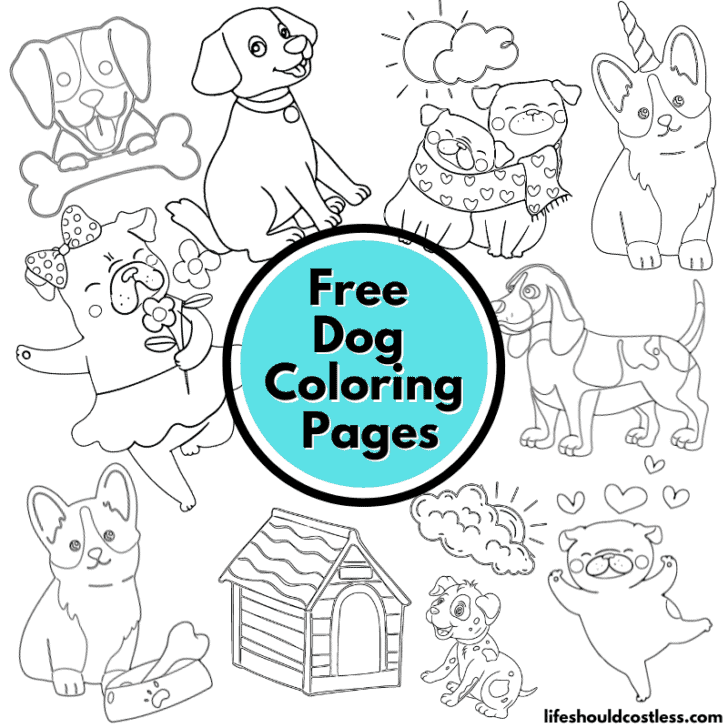 colouring pages of dogs