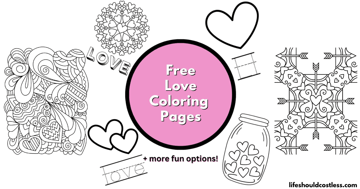 Free Printable Love Coloring Pages for Kids and Adults