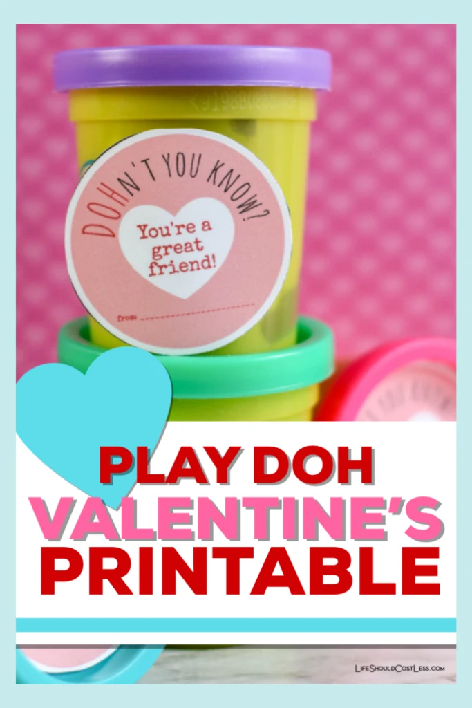Play Dough Valentines, Printable Cards - My Party Design
