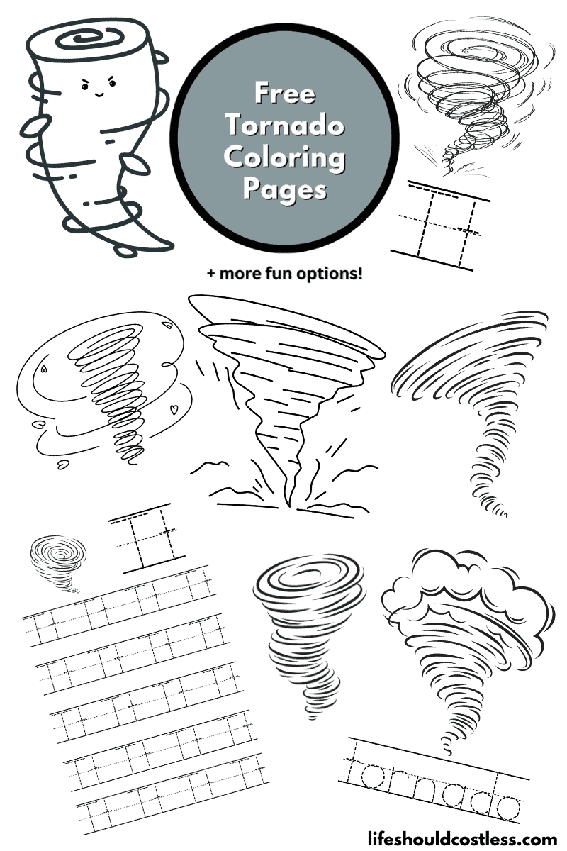 Tornado Coloring Pages (free printable PDF templates) - Life Should ...