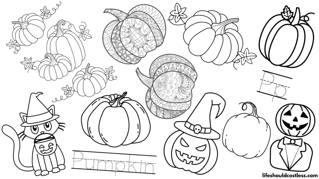 pumpkin coloring pages