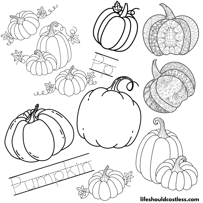 pumpkin coloring sheets