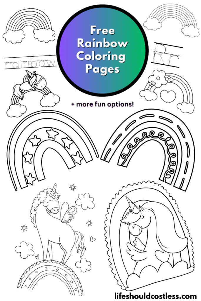 Free Printable Rainbow Coloring Pages for Kids