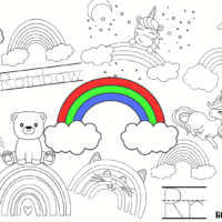 rainbow coloring pages