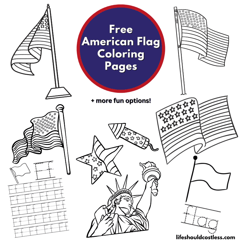 usa flag coloring pages