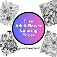 Adult flower coloring pages