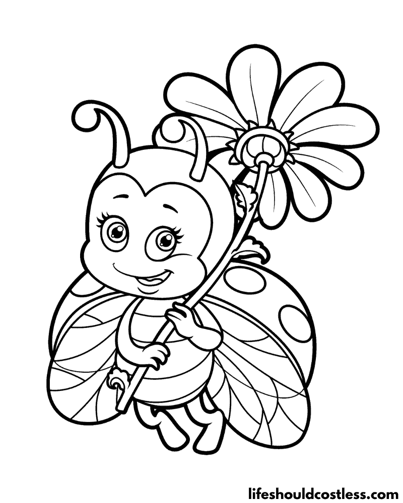 Coloring Pages Ladybug Example