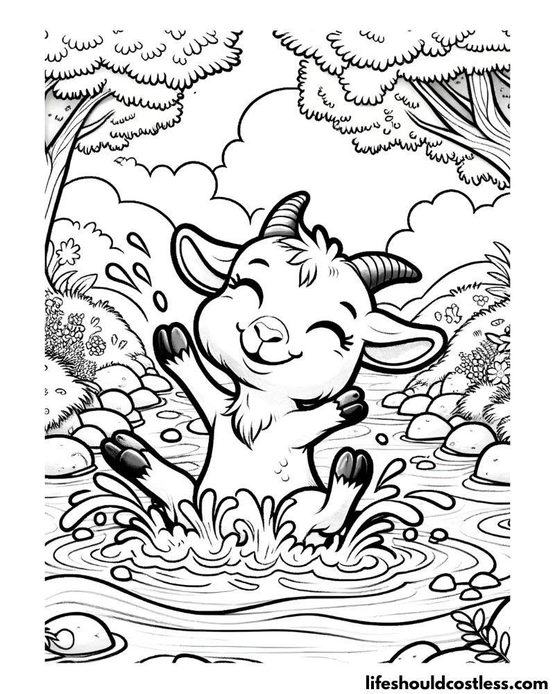 Coloring page goat example