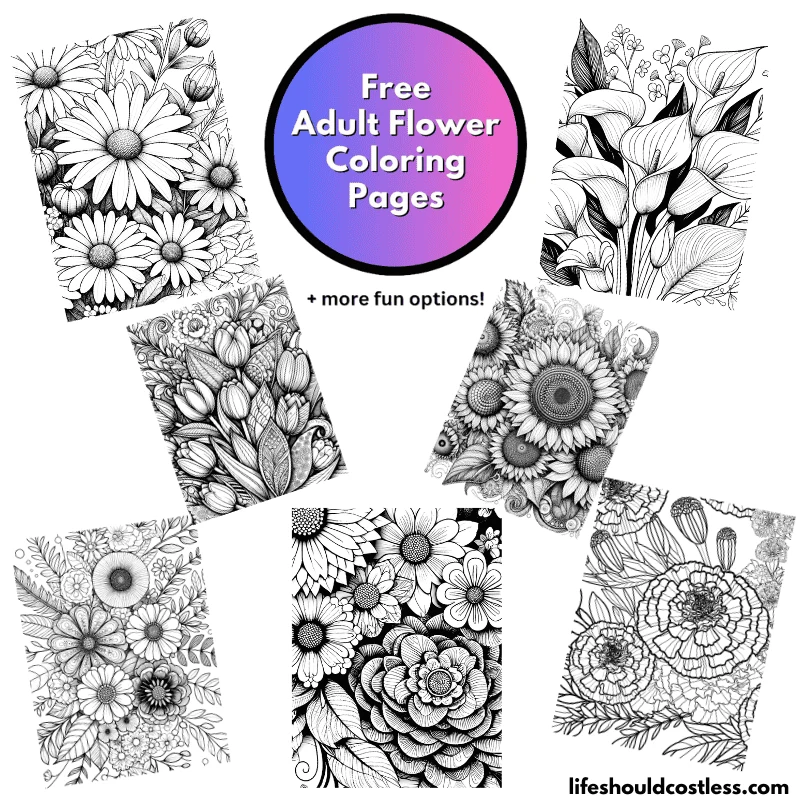 Coloring pages for adults floral
