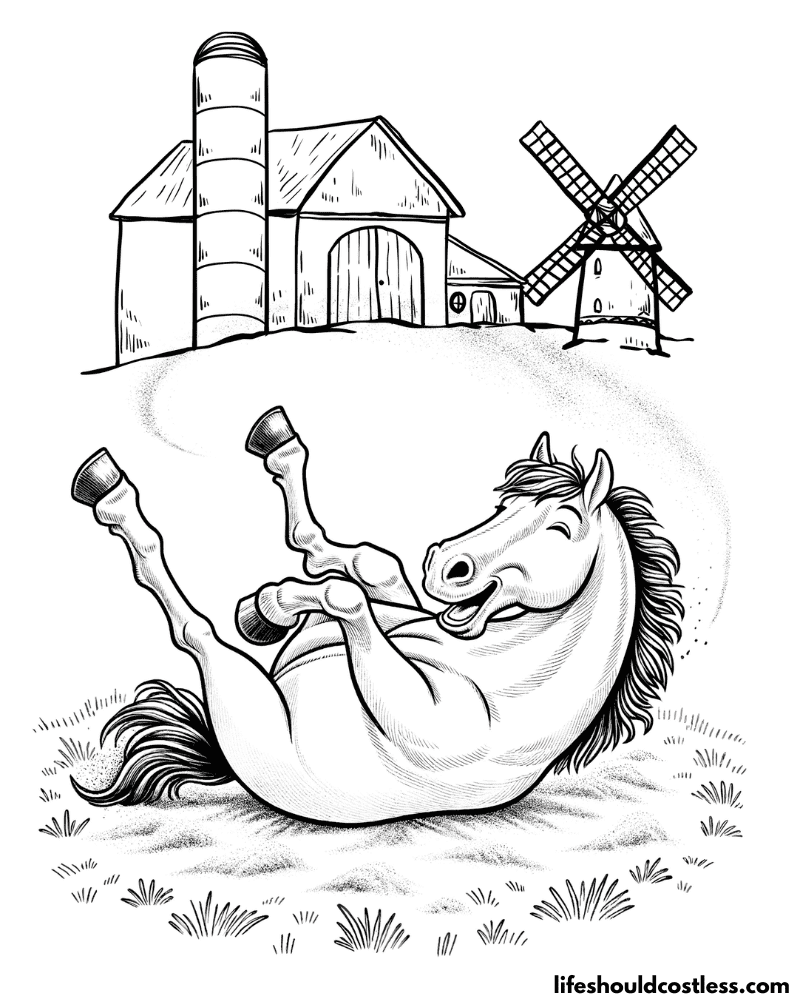 Coloring pages for horse example