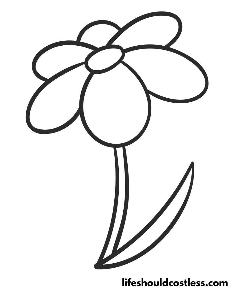 Daisy Coloring Page Example