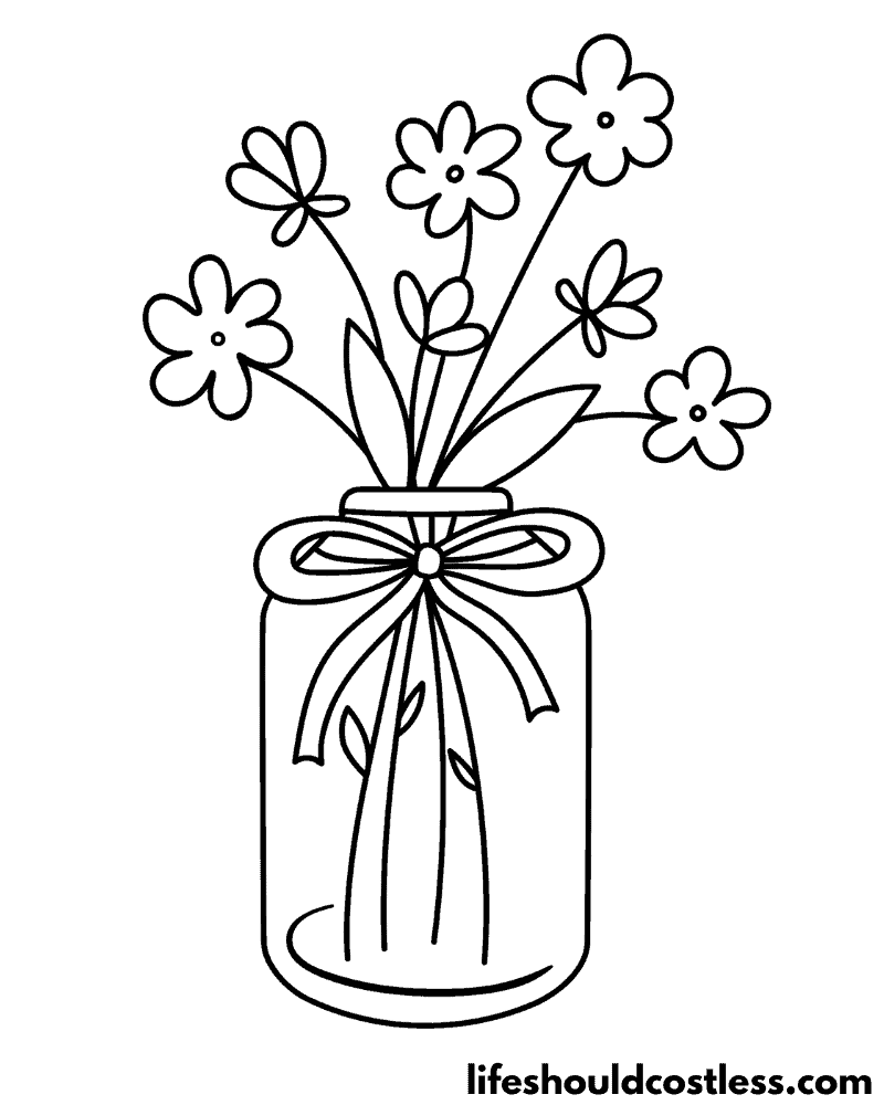Daisy Flower Coloring Page Example